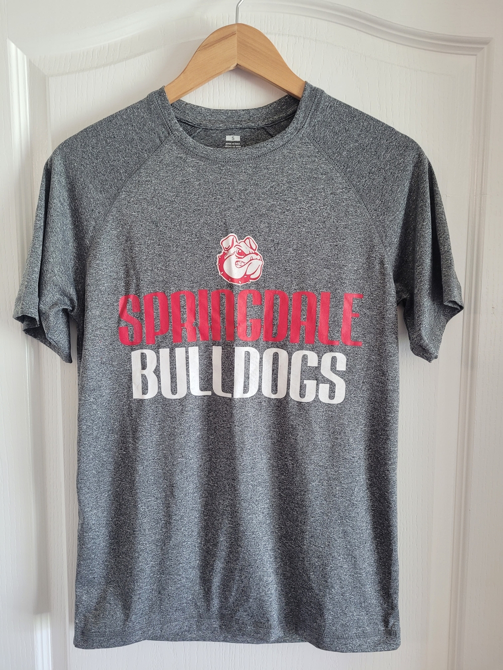 Springdale Bulldogs Gray Short-Sleeve Dry-Fit Athletic Tee